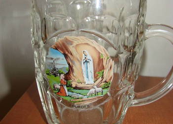 Pamiątka z Lourdes szklany kufel