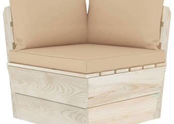 Ogrodowa sofa narożna z palet z poduszkami impregnowany świerk WM-3063351