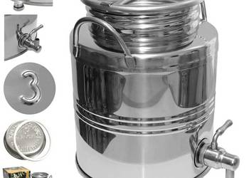 Beczułka antałek bańka beczka nierdzewna kranik INOX na alkohol sok wino 3L