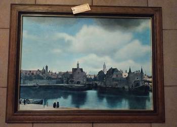 Obraz Delft Vermeer - rama dąb naturalny