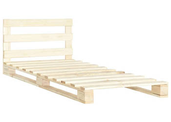 Rama łóżka z palet lite drewno sosnowe 90 x 200 cm WM-285241
