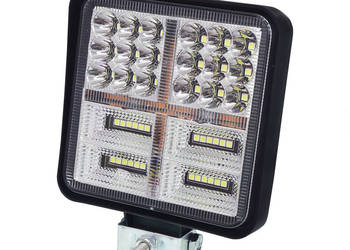 LAMPA ROBOCZA HALOGEN LED, 42 LED + WEWNĘTRZNE DIODY - ŻÓŁTE, KWADRATO