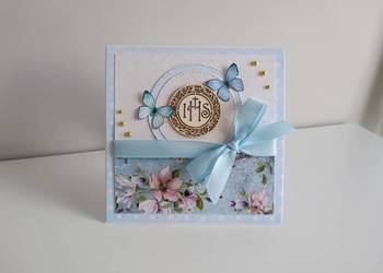 Kartka ręcznie z okazji Pierwszej Komunii Świętej handmade 06