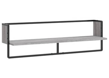 Półka ścienna z drążkiem szary dąb sonoma 100x25x30 cm WM-836296