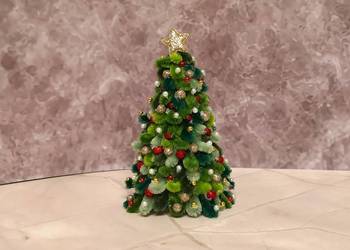 Choinka świąteczna (rękodzieło, 15 cm)