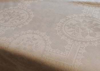 Obrus biały bawełna PRL