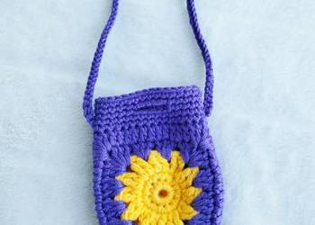 Etui na słuchawki crochet, ręcznie robiony