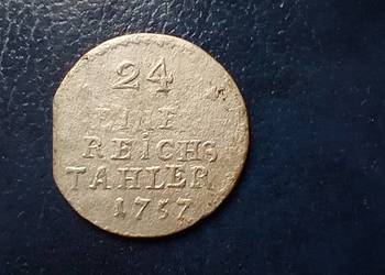 Stare monety 1/24 talara 1757 Niemcy srebro