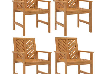 Ogrodowe krzesła stołowe 4 szt. lite drewno akacjowe WM-3155975