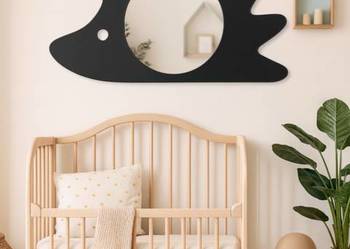 Lustro dekoracyjne ścienne dla dziecka w ramie mdf - JEŻYK