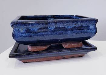 Ceramiczna doniczka z podstawką BONSAI