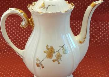 Porcelanowy stary sygnowany dzbanek do kawy