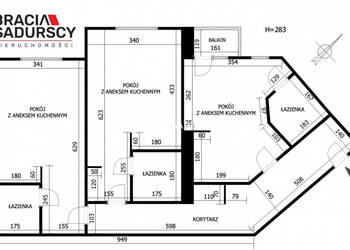 Mieszkanie Kraków 73.99m2 3-pokojowe
