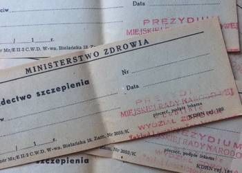 ( 502. ) 13 Druków Świadectwo Szczepienia