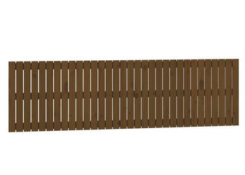 Wezgłowie łóżka miodowy brąz 204x3x60 cm drewno sosnowe WM-824831