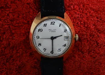 Zegarek POLJOT 17 JEWELS – Pozłacany AU 10 – Made in USSR – Sprawny