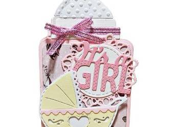 Kartka na Baby Shower ręcznie robiona