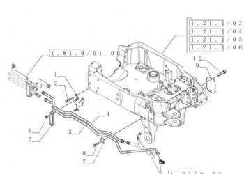 New Holland T6010 T6090 T6070 Rurka ciśnieniowa 84214782