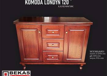 Śliczna Komoda 120` Londyn Ludwik Orzech  BEKAS Producent Mebli