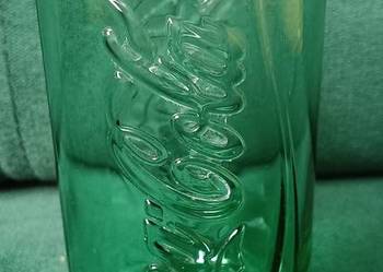 Zielona szklanka w kształcie puszki Coca Cola Vintage