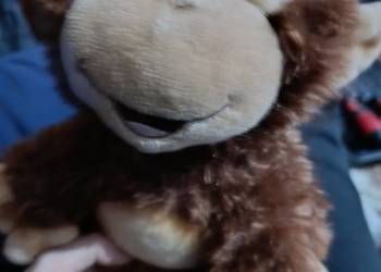 Tańcząca pluszowa małpka grawerowane serce