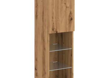 Szafka TV z LED dąb artisian 305x30x102 cm WM-857678