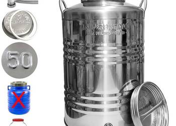 Beczka bańka stal nierdzewna inox 50L na bimber whisky wino wodę źródlaną