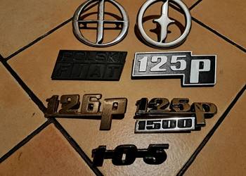Logo- znaczki Fiat 125p- 126p- Syrena