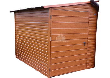 SCHOWEK DOMEK OGRODOWY 2m x 3m SPAD W LEWO - DRZWI DREWNOPODOBNY 2X3 GB279