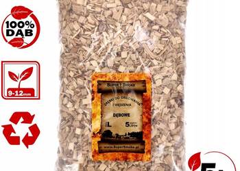Zrębki Wędzarnicze Super Smoke DĄB KL-10 (9-12mm) Large 5 Litrów