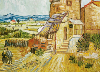 Obraz o ciepłych barwach Stary młyn - Vincent van Gogh