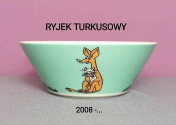 MUMINKI miseczka Moomin Arabia Finland - miska RYJEK turkusowy