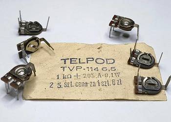 Potencjometr montażowy 1k TVP114 Unitra TELPOD