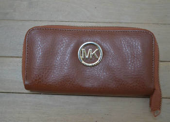 brązowy portfel Michael Kors portfel MK duży camel