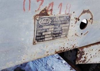 Rozrzutnik obornika jednoosiowy czarna białostocka przerobiony na przyczepę