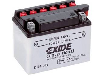 Akumulator motocyklowy EXIDE EB4L-B YB4L-B 12V 4Ah 50A EN P+