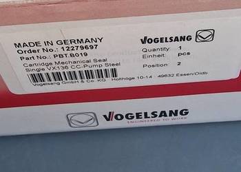 Uszczelnienie pompy kasetowe typ Vogelsang VX 136 CC