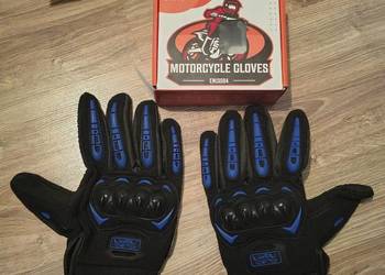 RĘKAWICE RIDING TRIBE MOTOCYKL QUAD CROSS NA DOTYK DOTYKOWE NIEBIESKIE XXL