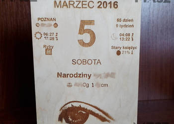 Karta z kalendarza Urodziny Witaj na świecie Noworodek #MiszMówiszMasz