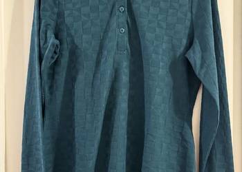 Koszula damska S Carry z kołnierzykiem zielona Polo wzór jednolity