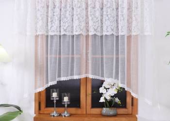 Firana 300x150 firany ecru firanki uszyte w łuk