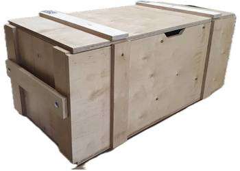 Skrzynia drewniana solidna - pojemna zamykana, ręcznie robiona