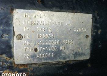 WKŁAD MOSTU GŁÓWKA MAN 37/12  37/13 37/14 TYP HY
