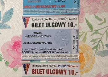 ( 1165. ) Bilety Pogoni Szczecib 2000 R.
