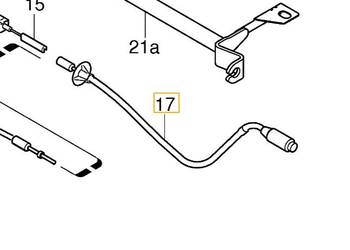 VOLVO S80 prawa linka hamulca postojowego