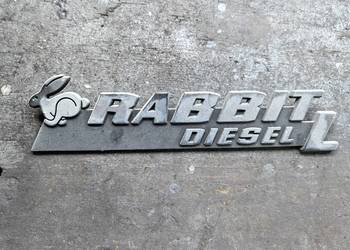 Emblemat znaczek napis Rabbit Diesel L mk1 rarytas