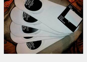 5-PACK /5par Białe Krótkie niskie Skarpety Skarpetki Stopki 43-46 NOWE