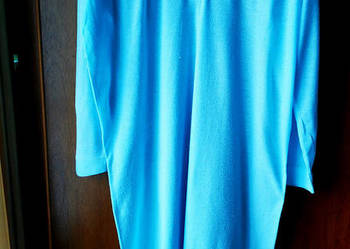 Koszula nocna bawełniana jasnoniebieska