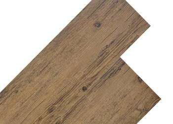 vidaXL Panele podłogowe z PVC 5,26 m², 2 mm, orzechowy brąz, bez (245162)