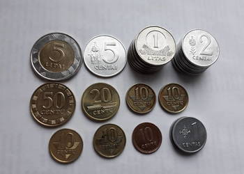 Monety LITWA zestaw 28 sztuk